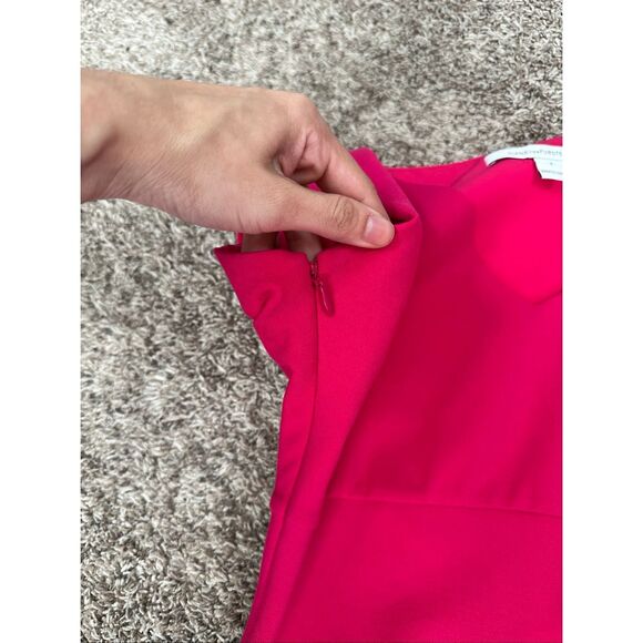Diane von Furstenberg Bevin Sleeveless V-Neck Sheath Dress Pink Ruched Size 2 - Picture 11 of 11